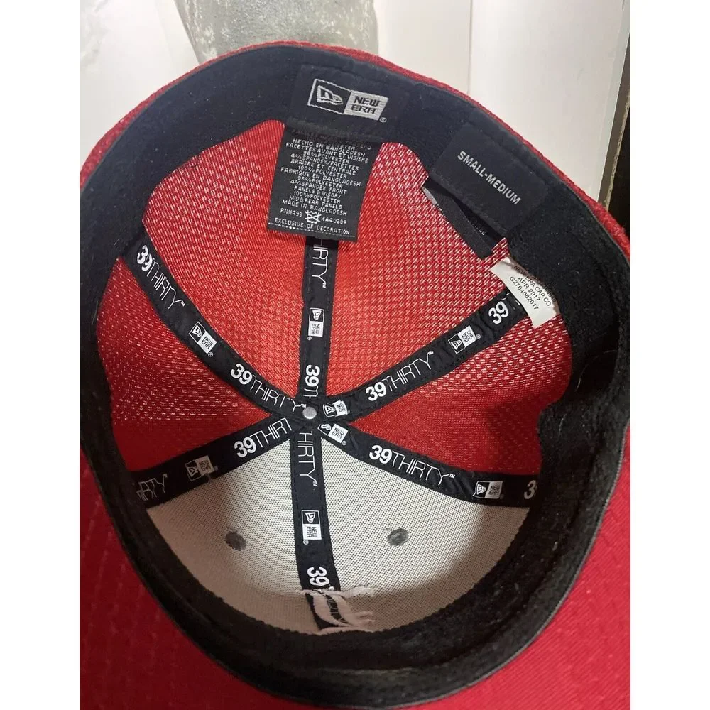 New Era 39thirty Louisville Cap Small-‎ Medium Red Gray